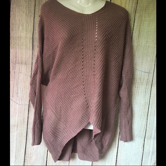 Knit Off shoulder Sweater Mauve - Picture 1 of 2